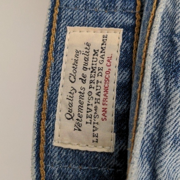 Levi's 501 cutoff distressed jean denim short - Picture 10 of 12